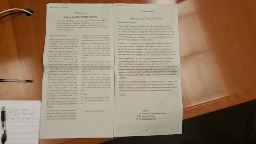 Full Page TransPerfect Employee Ad to Bouchard